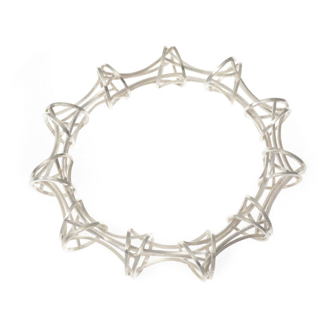 Vertebrae Bangle Bracelet in Sterling Silver