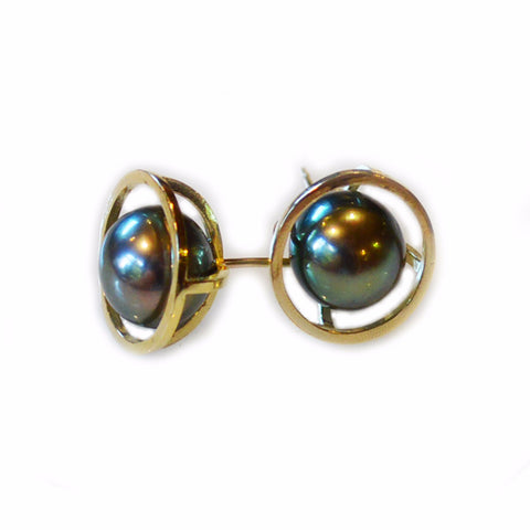 South Sea Pearl Reflection Stud Earrings