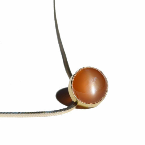 Peach Moonstone Orb Pendant