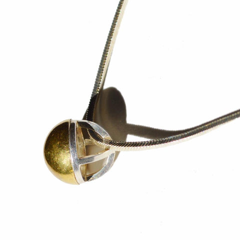 Sterling and 22k Gold Orb Pendant