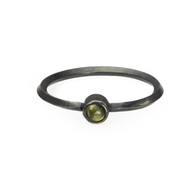 Metropolis Peridot Stacking Ring in Sterling Silver