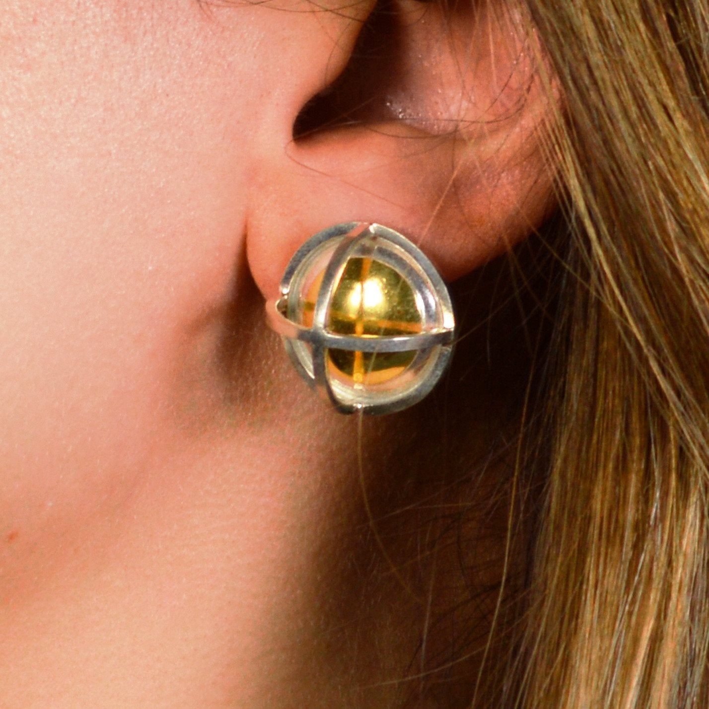 Caged Sphere Earrings