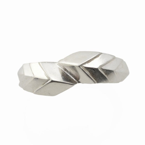 Slip Fault Ring in Sterling Silver