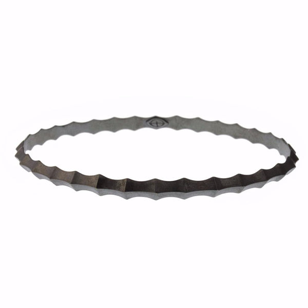 Ibex Bangle Bracelet in Sterling Silver with Black Patina