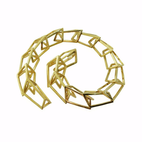 Metropolis Streamline Link Bracelet in 18k Gold