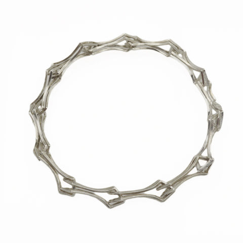 Metropolis Double Diamond Link Bracelet in Sterling Silver