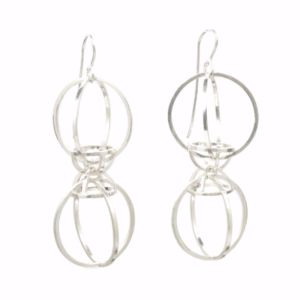 Architectonic Earrings in Sterling Silver Modern Geometry