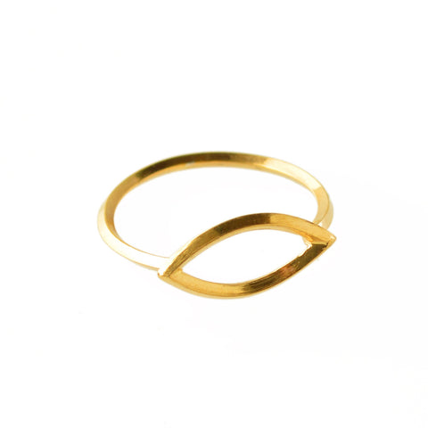 Metropolis Navette Stacking Ring in 14k