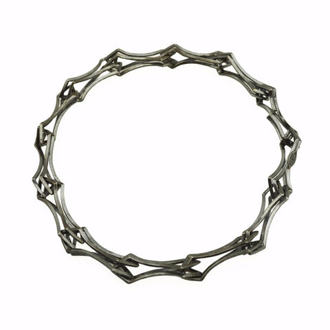 Double Diamond Link Bracelet in dark finish