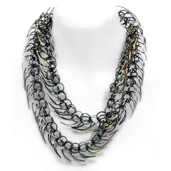 Tighra Necklace Long Necklace in 22k gold and Sterling Silver
