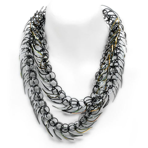 Tighra Necklace Long Necklace in 22k gold and Sterling Silver