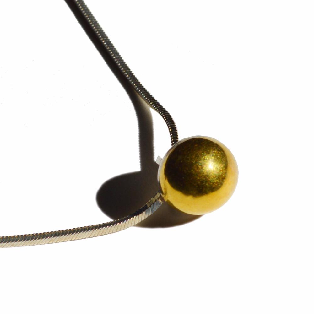 Sterling and 22k Gold Orb Pendant